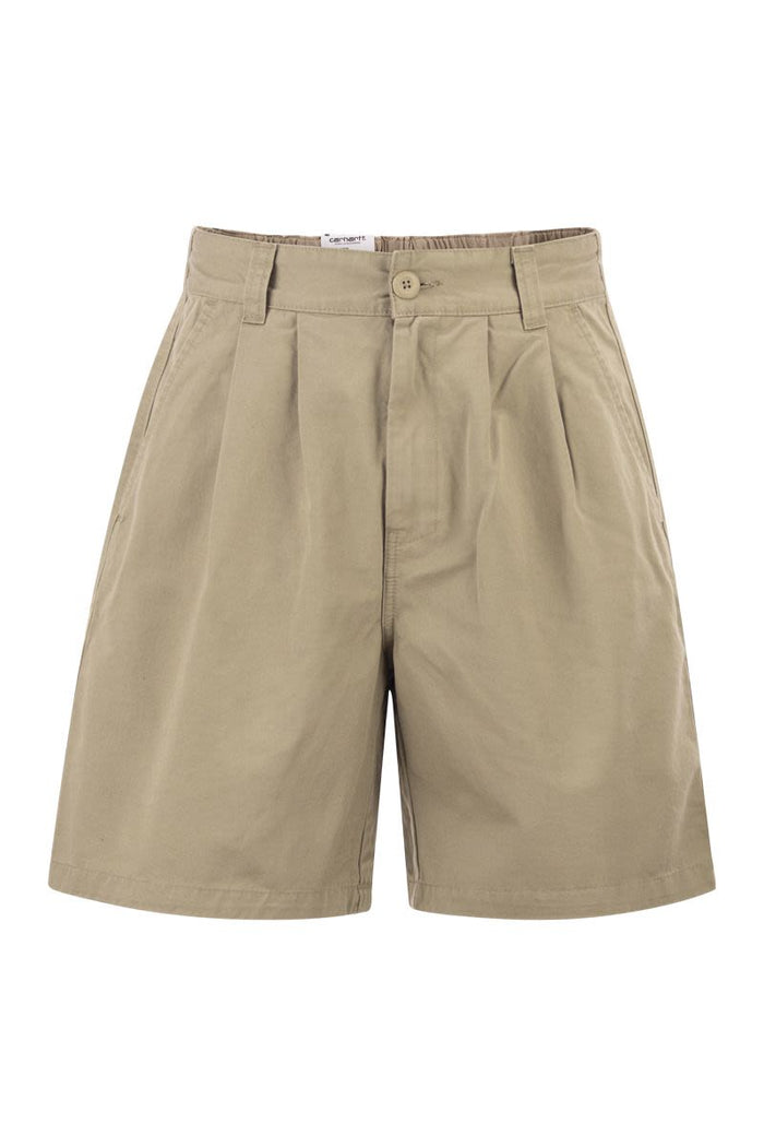 Carhartt Wip Cotton Shorts With Pleats