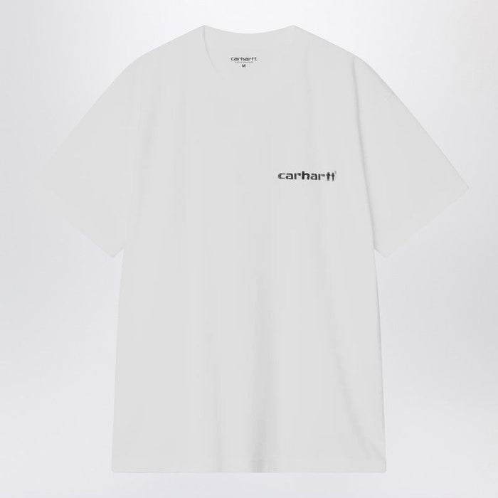 Carhartt Wip White Cotton S/S Caps Tshirt