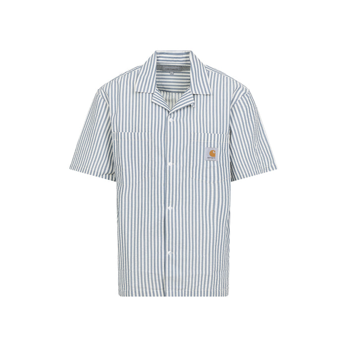 Carhartt Wip Blue Leavel Cotton Shirt