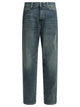Carhartt Wip Aaron Wide Leg Blue Cotton Jeans