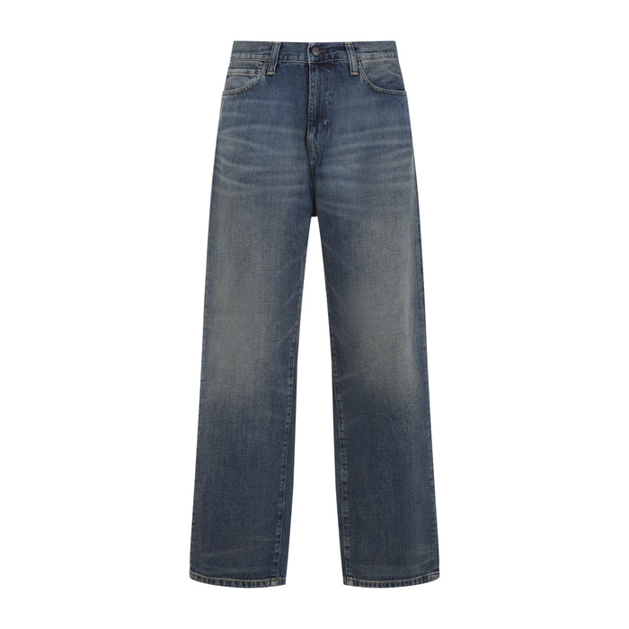 Carhartt Wip Blue Aaron Cotton Jeans
