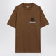 Carhartt Wip Hot Rat Tshirt In Brown Cotton Jersey