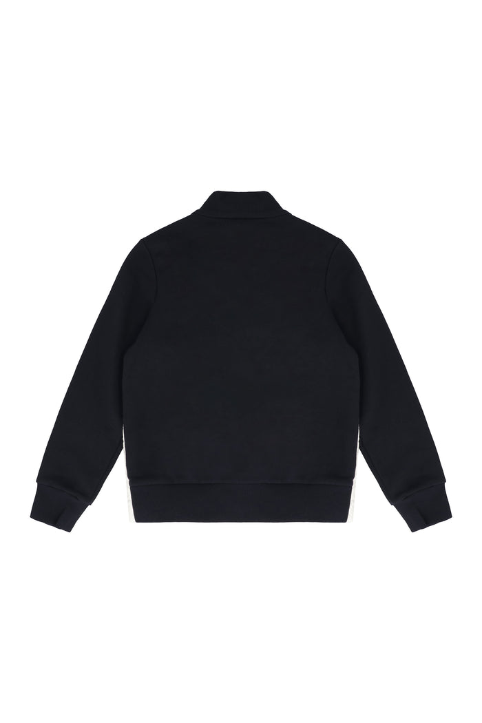 Moncler Kids Jacket In Fleece With Padded Panel