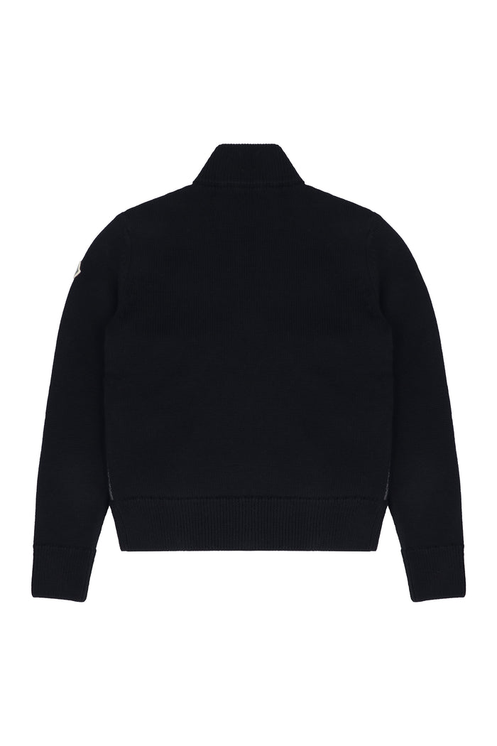 Moncler Kids Cardigan With Padded Front Panel