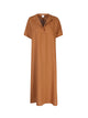 Eleventy Long Terracotta Linen Dress