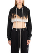 Drkshdw Felpa Cropped Hoodie Black Terra