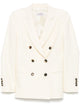 Alberto Biani Wool Blend Interlock Twill Weave Double-Breasted Jacket