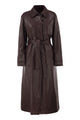 Herno Long Belted Leather-Effect Coat