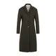 Jil Sander Thyme Green Slim Straight Knee-Lenght Coat