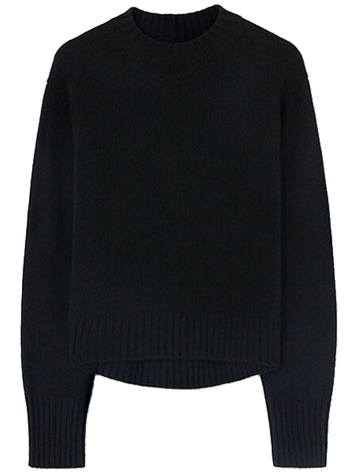 Jil Sander Black Cotton Sweater
