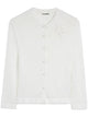 Jil Sander Chaqueta Punto Flor Crudo