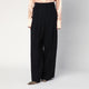 Jil Sander Wide Black Pants In Silk Blend