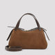 Jil Sander Brown Dune Suede Leather Shoulder Bag