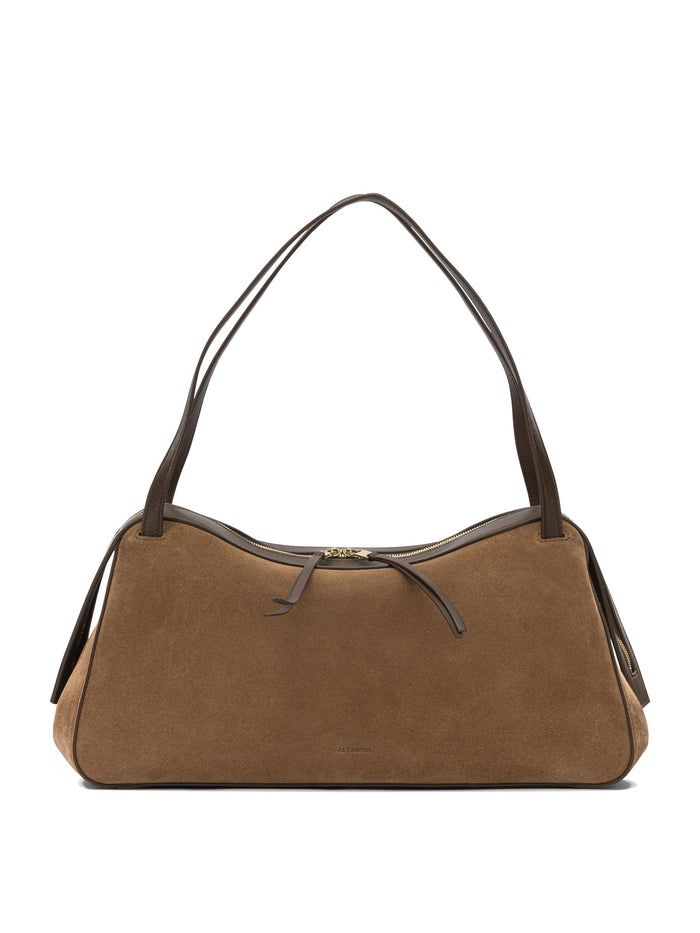 Jil Sander Beige Calf Leather Shoulder Bag