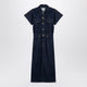 Ganni Blue Midi Dress In Organic Denim