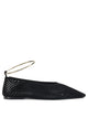 Jil Sander Suede Perforated Ballet Flats