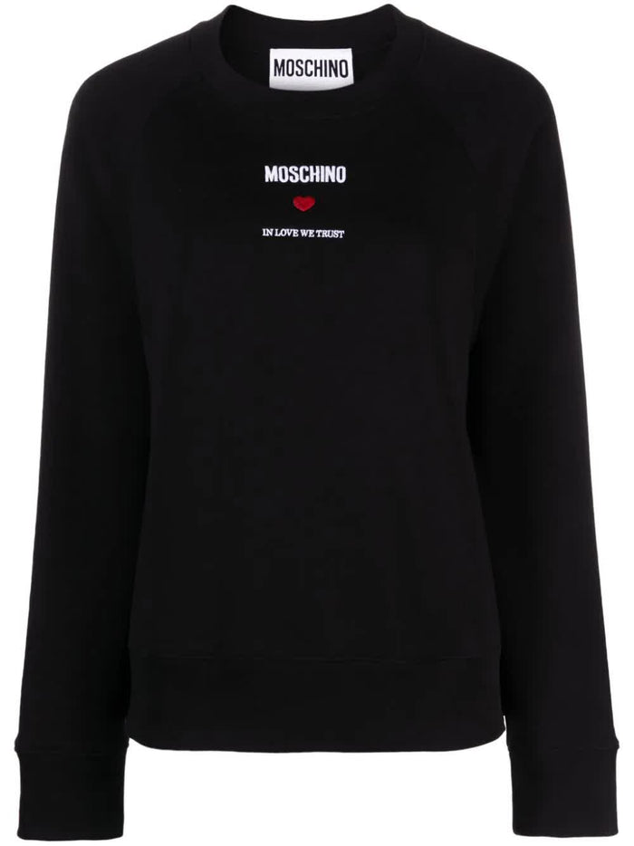Moschino Couture Black Cotton Sweatshirt