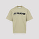 Jil Sander Beige Logo Cotton T-Shirt