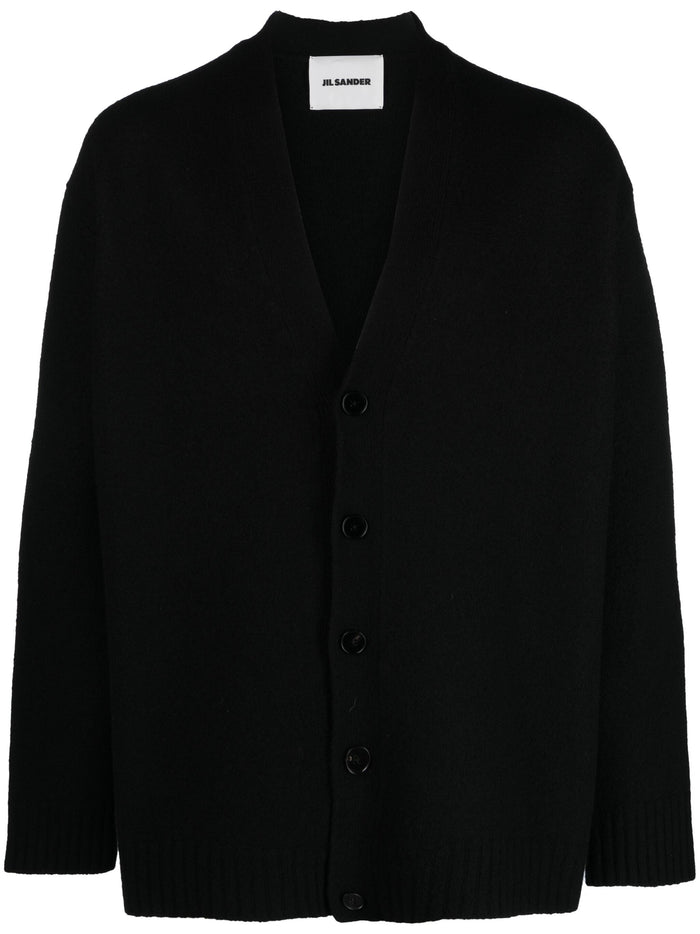 Jil Sander Oversized Boxy Wool Cotton Cardigan