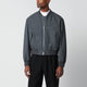 Jil Sander Grey Cotton Zip-Up Bomber Jacket