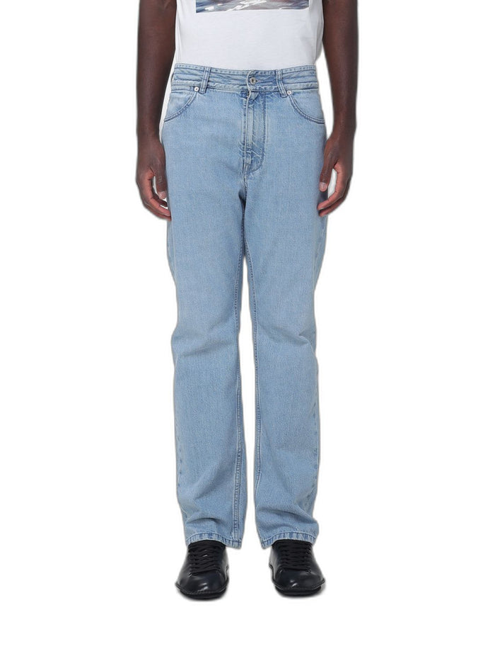 Jil Sander Marble Blue Cotton Jeans
