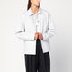 Jil Sander Light Grey Cotton Taffeta Jacket With Logo