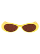 Jacquemus Banana/ Silver/ Burgundy Acetate Sunglasses