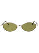Jacquemus Silver/ Khaki/ Khaki Stainless Steel Sunglasses