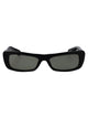 Jacquemus Black Croc/ Silver/ Grey Acetate Sunglasses