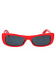 Jacquemus Red/ Yellow Gold/ Grey Acetate Sunglasses