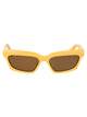 Jacquemus Banana/ Gold/ Brown Acetate Sunglasses