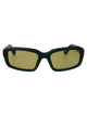 Jacquemus Matt Green/ Matt Silver/ Green Acetate Sunglasses