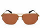 Jacquemus Gold Black Metal Geometric Frame Sunglasses