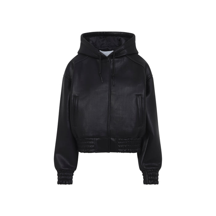 The Frankie Shop Jackson Faux Leather Bonded Bomber