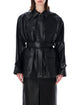 The Frankie Shop Kelia Faux Leather Padded Utility Jacket