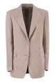 Tagliatore Single-Breasted Herringbone Blazer In Cotton And Silk Blend