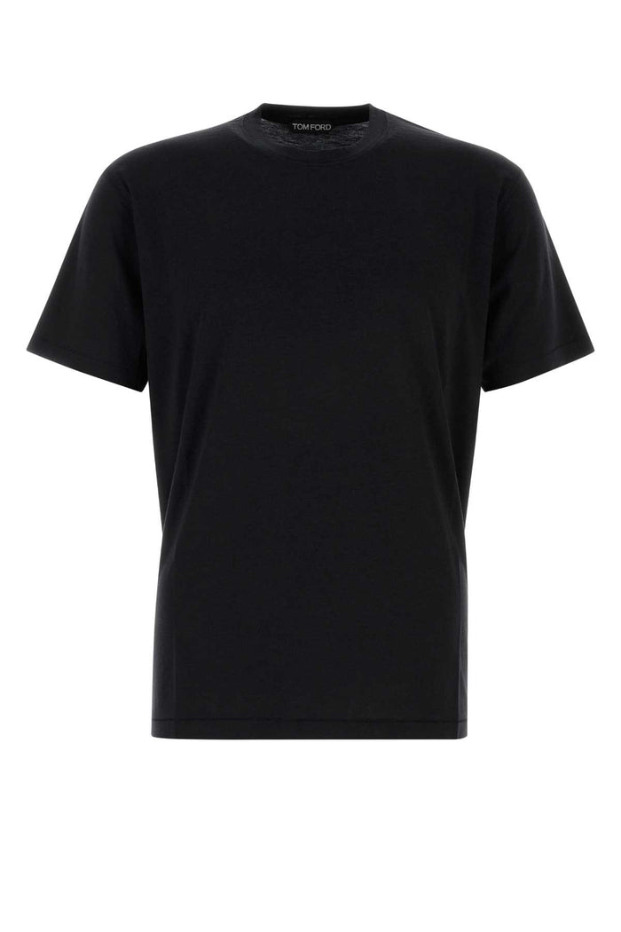 Tom Ford Black Lyocell Cotton T-Shirts