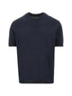 Herno Blue Cotton T-Shirt Bordi Continui