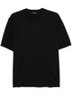 Herno Black Cotton Crew Neck T-Shirts Polos