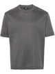 Herno Grey Cotton T-Shirt Bordi Continui