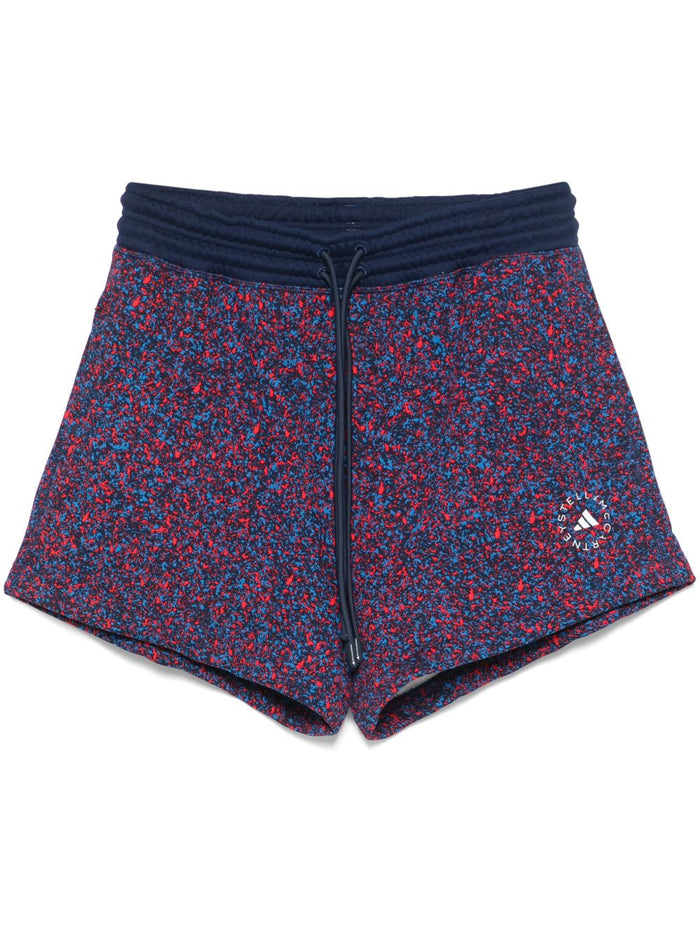 Adidas By Stella Mccartney Logo Cotton Shorts