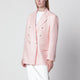 Tagliatore Singlebreasted Pink Linen Blazer