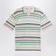 Adidas X Wales Bonner White Striped Polo Shirt In Cotton Blend