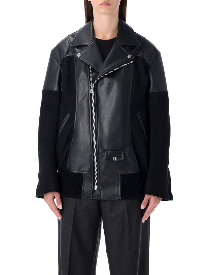 Junya Watanabe Junya Watanabe Black Eco-Leather And Wool Jacket