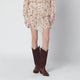 Isabel Marant Etoile Lolita Beige Mini Skirt With Floral Print
