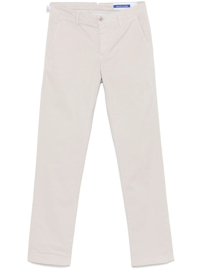 Jacob Cohen Pearl Grey Cotton Pants