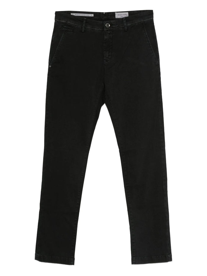 Jacob Cohen Black Cotton Elastane Pants