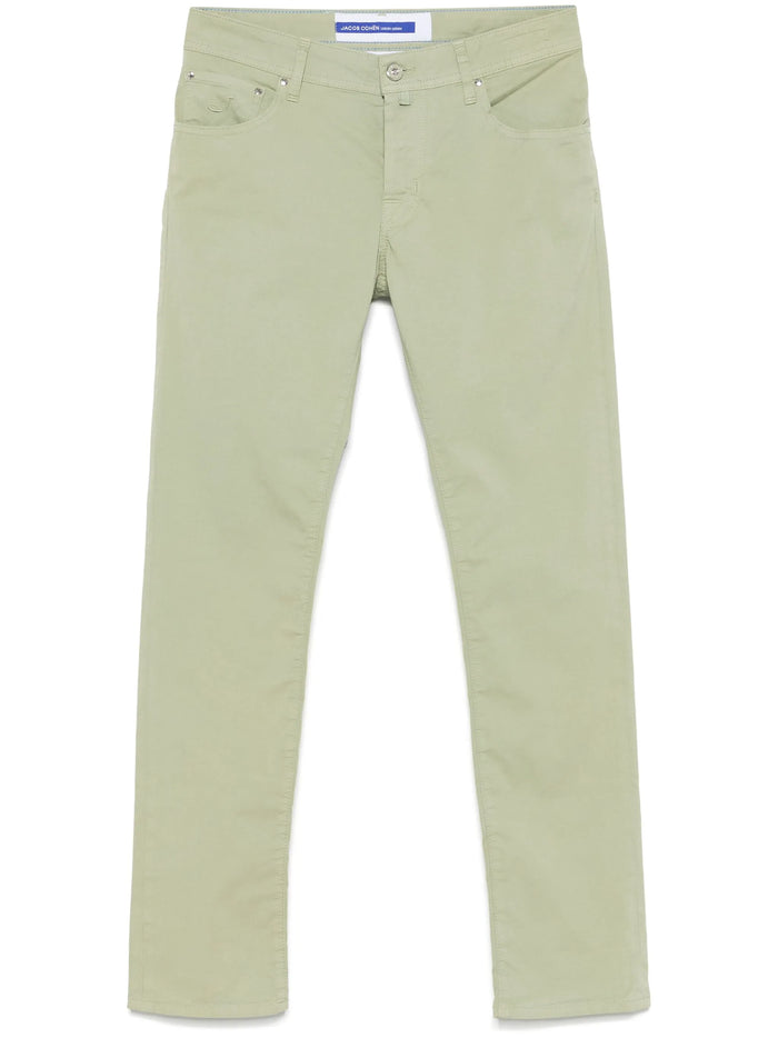 Jacob Cohen Green Cotton Slim Fit Nick