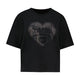 Zadig&Voltaire Taida Heart Strass T-Shirt - - Cotton - Black