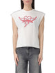 Zadig&Voltaire Sm White T-Shirt With Red Rhinestone Logo